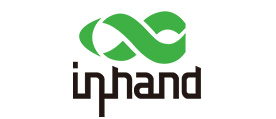 In hand company advertisement logo