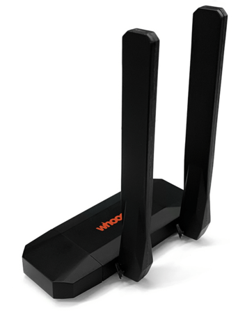 Two horn black internet router